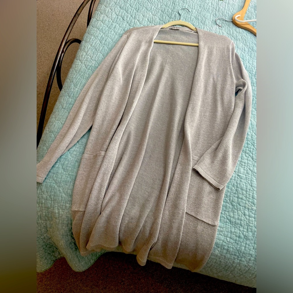 Women s Kohl’s Essential Cardigan Grey with pockets